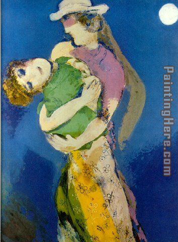 Marc Chagall Lovers in the Moonlight